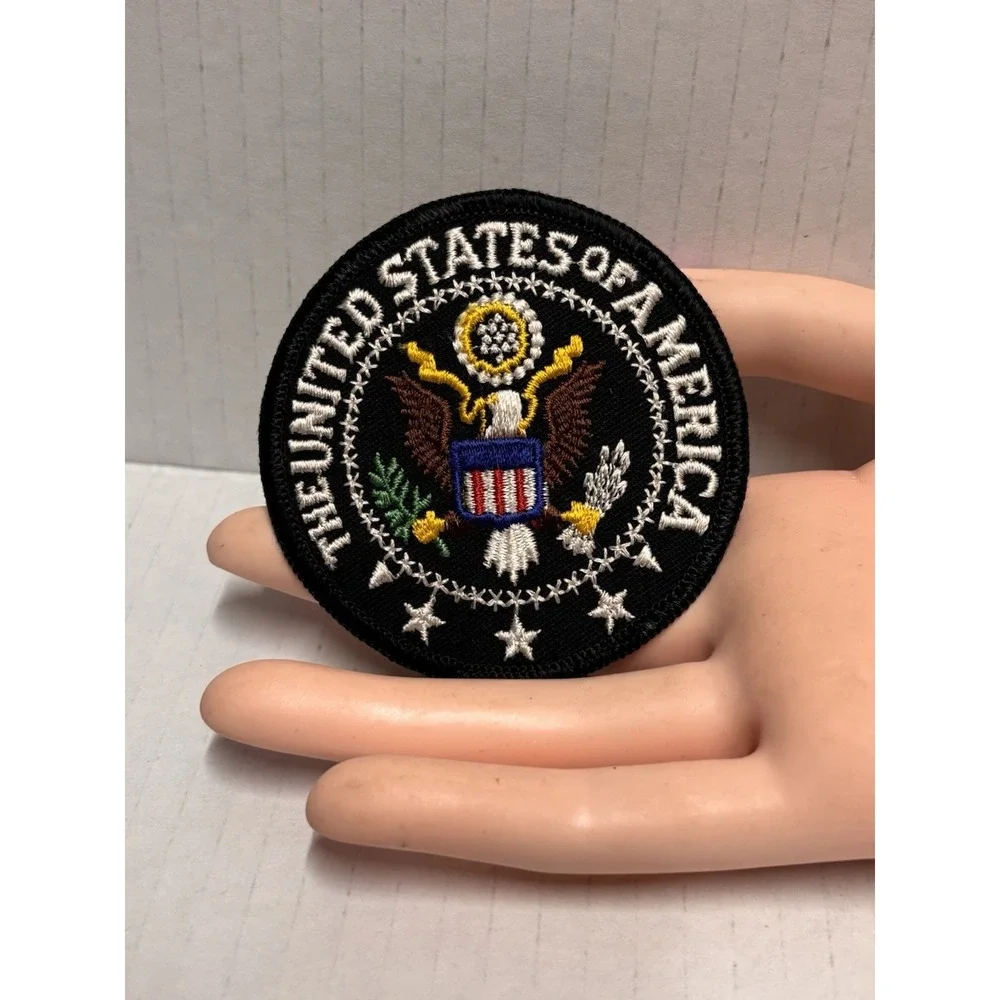 Bald Eagle American Flag Round Patch United States Patriotic  Vintage